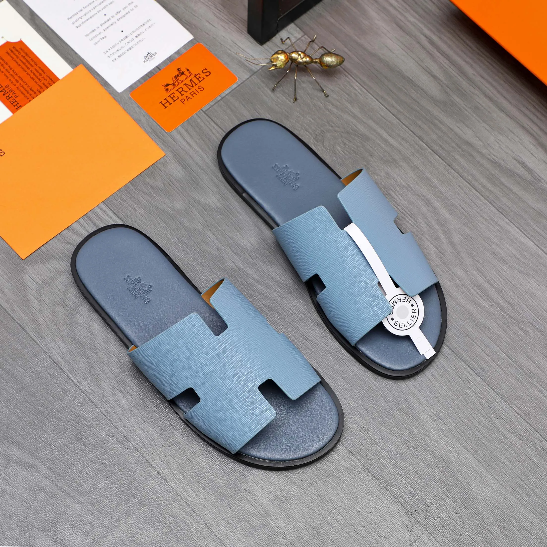 Men's shoes 💰280 Product trademark: Hermes "Hermes" slippers Regular size: 38-46 Product material: vertical grain cowhide upper, microfiber lining, original outsole